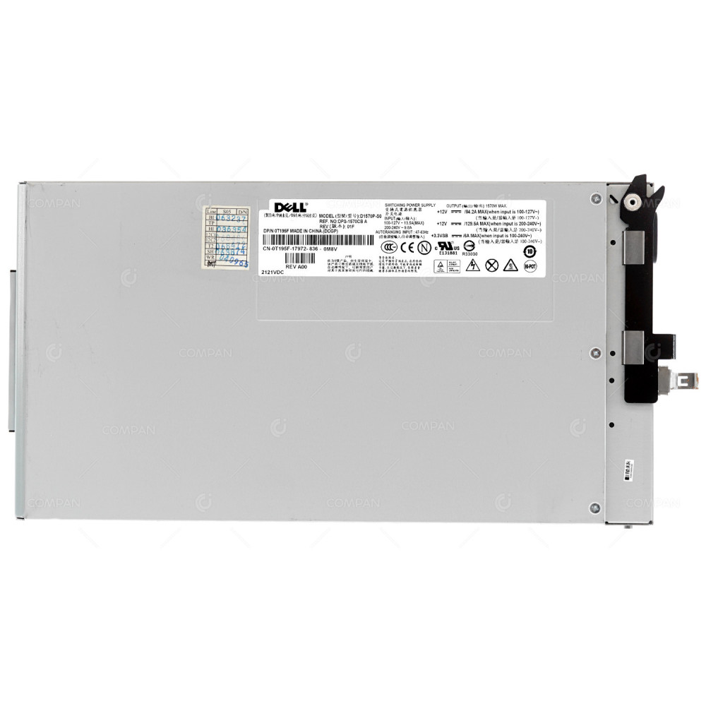 T195F DELL 1570W POWER SUPPLY FOR R900 0T195F, D1570P-S0, DPS-1570CB, 2121VCD